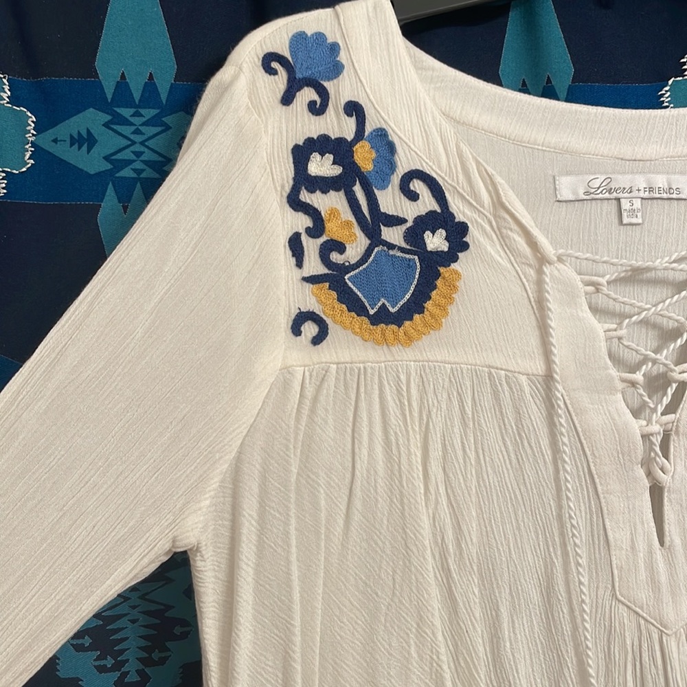LOVERS + FRIENDS Embroidered Peasant Top - Picture 4 of 7